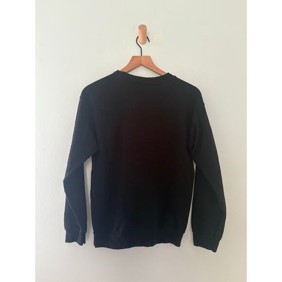 Black Halloween Sweatshirt Small Tis the Season to Be Creepy Skeleton Pumpkin - Picture 6 of 7